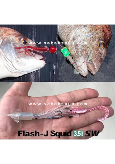 Fish Arrow Flash J Squid 9cm Sw 04 Surume Ika Silikon Kalamar 5 Adet