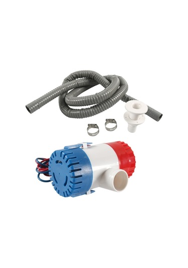 12v-1100gph Tekne / Rv Gri Drenaj Borulu Sintine Karter Suyu Pompası