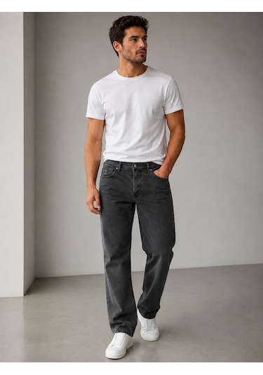 Classics Men Big Rodoc Regular Fit Likralı Erkek Jean Pantolon 7562 Füme