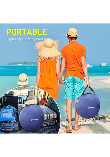 Tomshoo-plaj Çadırı Anında Açılır Plaj Gölgesi Güneş Y18574 Mavi