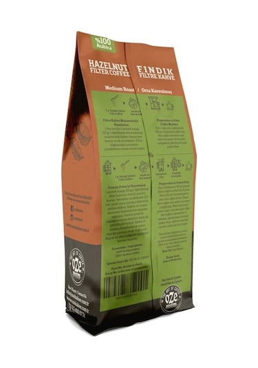 Oze Fındık Aromalı Filtre Kahve 2 x 250 G Makine Kağıt Filtre Metal Filtre