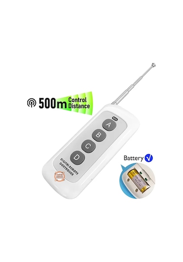 Dc 6-30v Rf Kablosuz Uzaktan Kumanda 4 Kanal 10a 433 Mhz 500m Alı