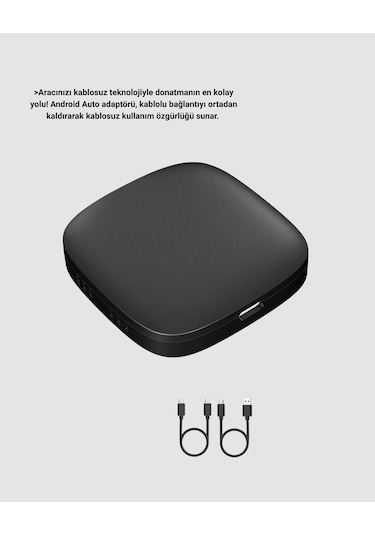 Android Auto Kablosuz Adaptör Bluetooth 5.0 Ve 5.8ghz Wifi Destekli