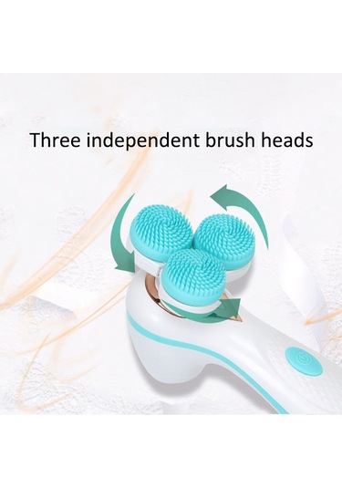 Sones Cnaier Ae-878 Usb Şarjlı Silikon Yüz Cilt Bakımı Elektrikli Yüz Temizleyici Mavi