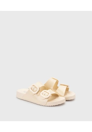 Igor S10334 079-Marfıl Kadın Çift Bantlı Terlik 001