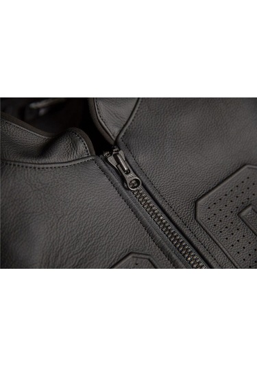 Icon Motorhead 3 Korumalı Deri Motosiklet Montu Siyah