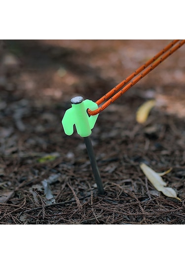 Yifomall Kamp Tenteği İçin 21cm Gümüş Çelik Fenerli Toprak Çivisi - Kalınlaşmış Rüzgar Direnci - 10 Adet Kamp Aksesuarı Gümüş