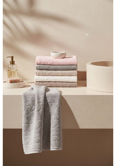 Soft İsba 6'lı %100 Pamuklu Havlu Seti 50x90 Cm Çok Renkli