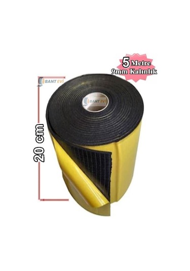 Araç Oto Ses Isı Yalıtım 20cmx5metre 9mm Yapışkanlı Kauçuk