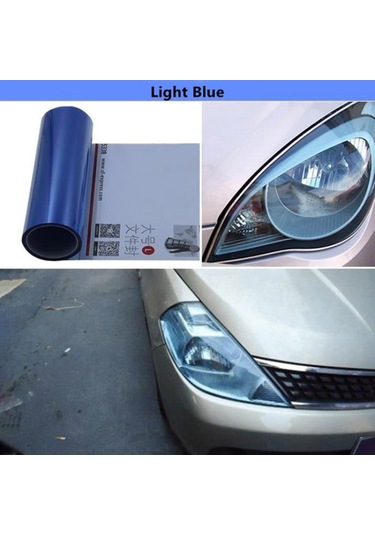 2pcs Araba Far Koruyucu Film Kuyruk Işık Film Motosiklet Sisli Film, Boyut: 30 X 100cm Altın , Boyut:30 X 100cm