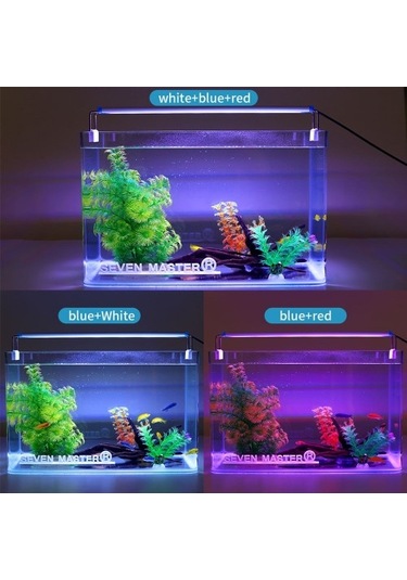 Silkroadselect Longbangdian Shop 28cm Ab Tarzı Ab Akvaryum Işık Çubuğu Led Balık Tankı Ince Klip Lamba Bitki Büyüyen Aydınlatma Su Peyzaj Dekor Cm Genişletilebilir Renkli