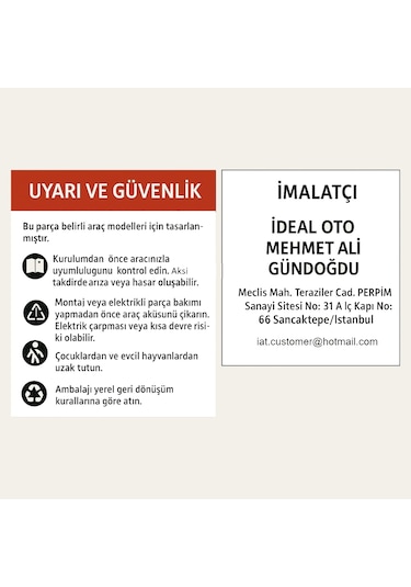 Seat Leon 2. Seri 2005-2013 Arası İçin Arka Cam Silecek Motor Dişlisi Saclı