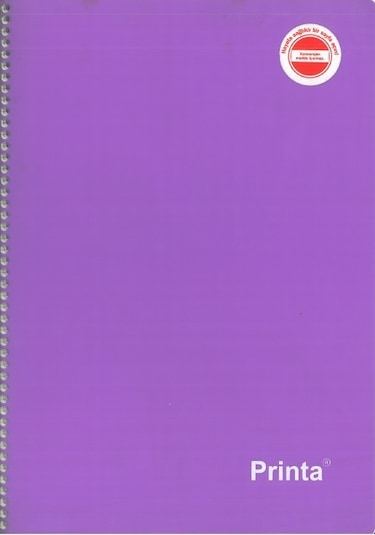 Ekofis Pirinta defter 160 Yp Çizgili A4 Spiralli PP.Kap.Mor