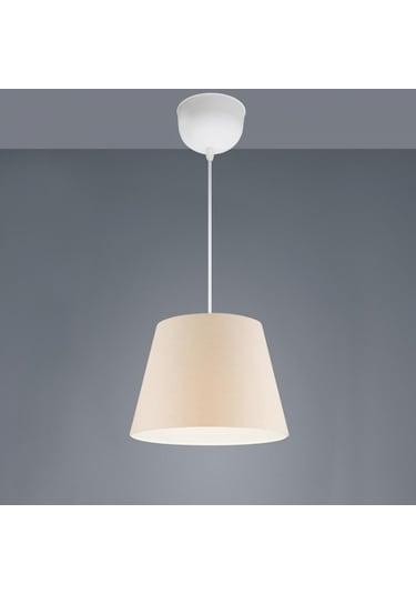 Sofia Konik Tavan Sarkıt Krem Kumaş Hol Çocuk Odası Oturnma Odası Cafe Avize Krem