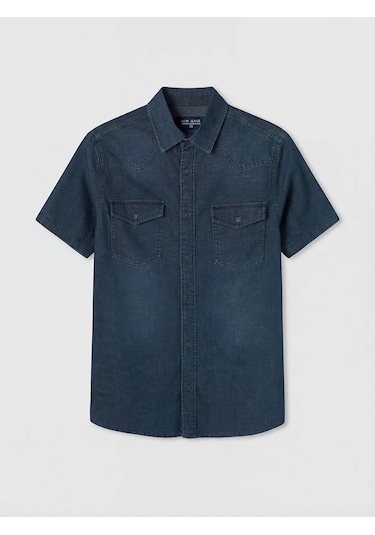 Lc Waikiki İndigo Regular Fit Erkek Jean Gömlek