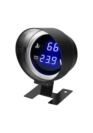 Yifomall Araçlar İçin 2'li Kombine Dijital Gösterge - Su Sıcaklığı Ve Voltmetre 9-36v