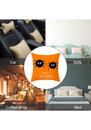 Kangvka Halloween Dekoratif Yastık Kılıfı, Kuru Kayısı Derisi Kadife, 45x45cm, Yastık İçi Hariç, Partiler Ve Ev Dekoru İçin Tpr184-13 Diğer