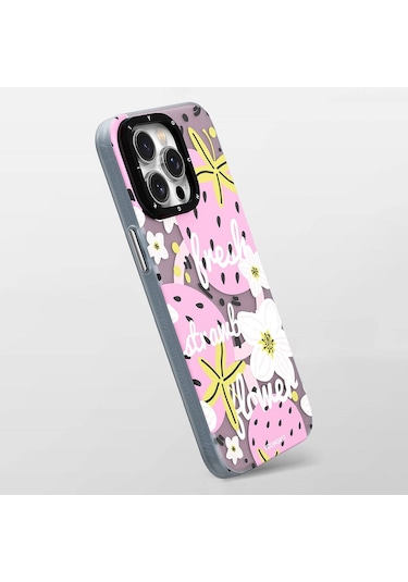 İphone 15 Pro Uyumlu Kılıf Magsafe Şarj Özellikli Youngkit Fruity Flavour Serisi Pembe