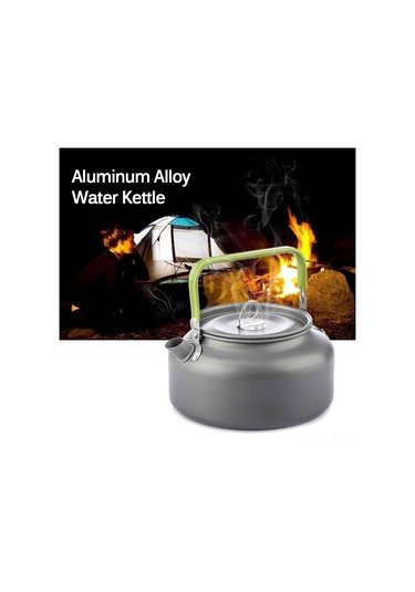 Xiyyadms 1.2l Aluminyum Çelik Taşınabilir Çaydanlık - İç/ Dış Kullanım, Yürüyüş, Kamp, Piknik İçin Anti-yanık Saplı Ve Kol Saati İle Gümüş