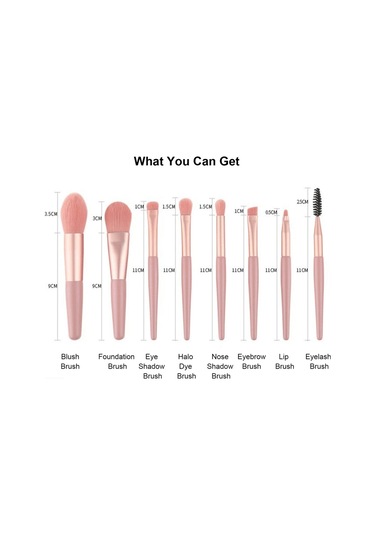 Mufunye Makyaj Fırçası Seti, Mini Taşınabilir, Yumuşak Kıllar, Gri