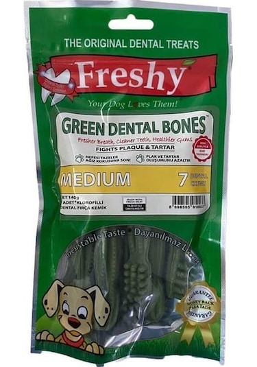 Freshy Medium Klorofilli Yetişkin Köpek Kemiği 7'li 140 G