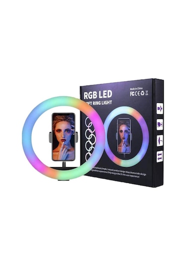 MJ33 33 cm RGB LED Soft Ring Light +  Stand