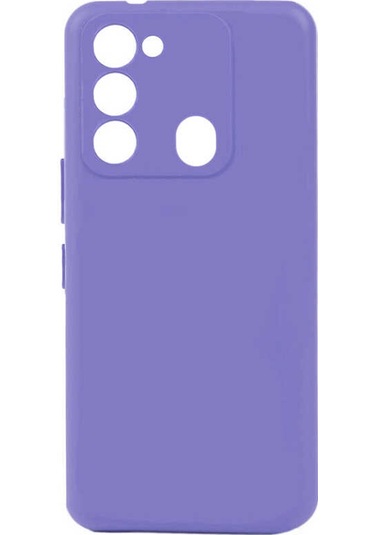 Ekılıf - Tecno Spark 8c Uyumlu Kılıf Mat Soft Esnek Biye Silikon - Lila