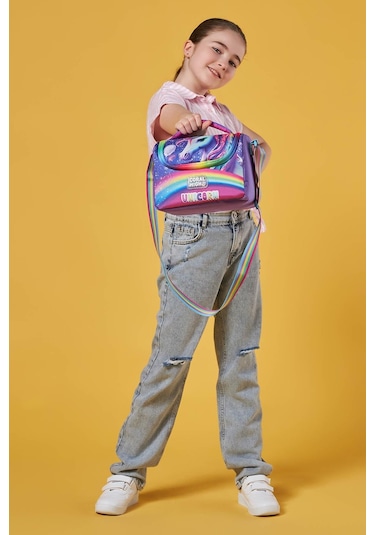 Coral High Kids Mor Pembe Simli Unicorn Desenli Thermo Beslenme Çantası 11873