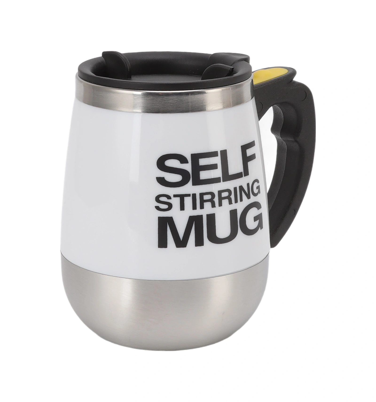 Kangvka Otomatik Karıştırıcı Paslanmaz Çelik Fincan - 400ml, Sessiz Teknoloji, Kahve/çay/protein İçin, Ev/ofis/seyahat Uygun, Pil Dahil Değil Beyaz Beyaz