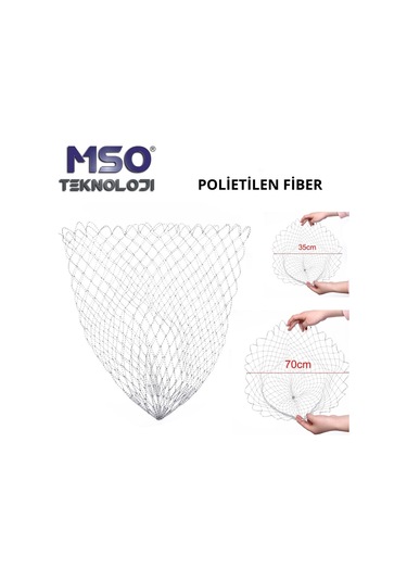 MSO VIP Kalite Polietilen Fiber Olta Balık Kepçe File