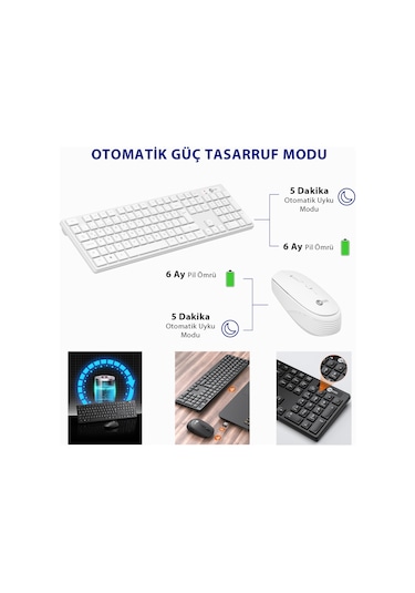 Lecoo KM2001 Kablosuz Türkçe Q Klavye Mouse Set