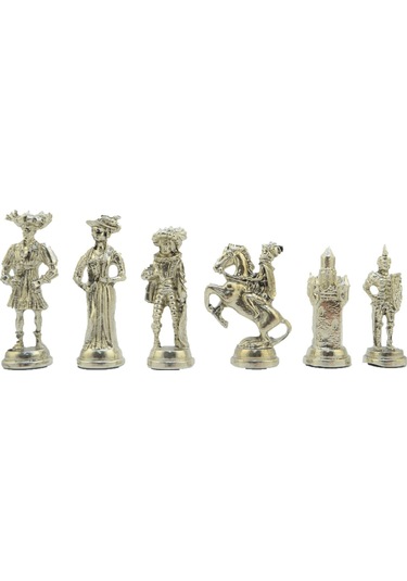 Gifthome Metal Satranç Takımı - Seti Battal ispanyol parlak Kat