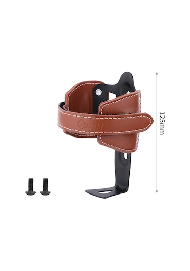 Odı Hakiki İnek Derisi Şişe Kafesi Bisiklet Montajlı Su Şişesi Tutucu, Vidalı - Kahverengi