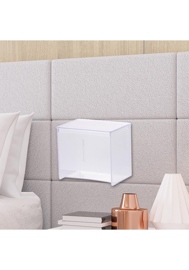 Homyl Duvara Monte Doku Kutusu Kapağı Şeffaf-12x13,5x9,2cm Şeffaf 12x13,5x9,2cm