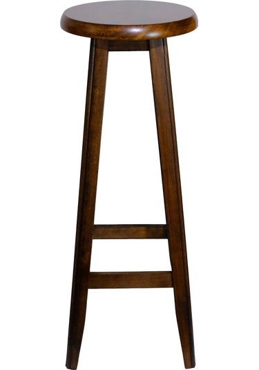 El Yapımı Doğal Ahşap Yuvarlak Tabure 80 Cm Şık Ve Dayanıklı Ceviz