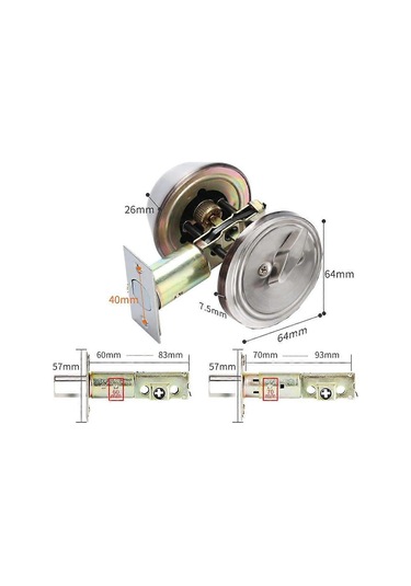 A Silindir, Klasik Kombinasyonlu Kapı Kilidi, Çift Silindirli Saten Nikel