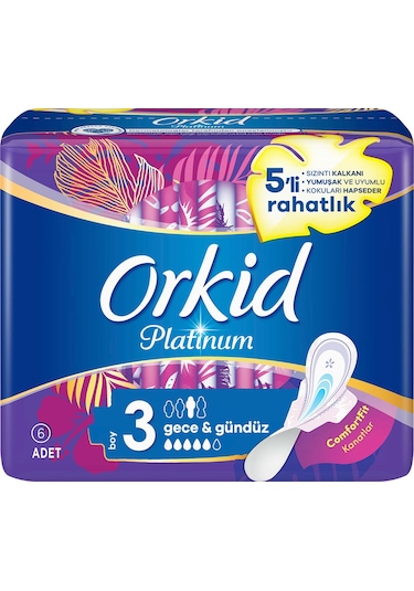 Orkid Platinum Hijyenik Ped Ultra Gece 6'lı