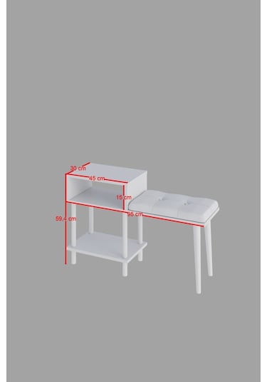 Puflu Ayakkabılık Raflı Ayakkabılık Iki Raflı Ayakkabılık-antrasit Antrasit
