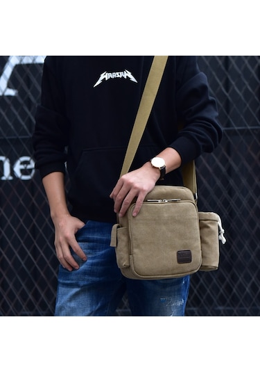 Moda Günlük Kanvas Çok Bölmeli Omuz Çantası D6663-s Haki