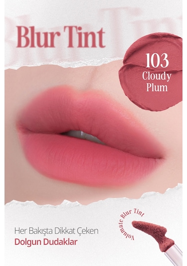 Clio Blur Efekti Veren Kadife Bitişli Dolgunlaştırıcı Tint Clıo Volumate Blur Tint 103 Cloudy Plum