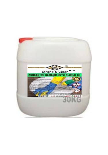 Strong&Clean Çamaşır Suyu Konsantre 1/8 30 KG