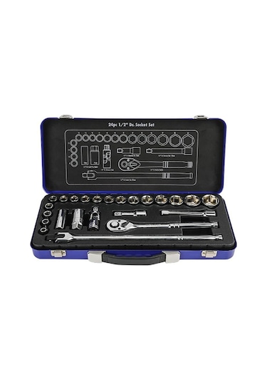 Workpro Wp202564 1/2 Cr-v 24 Parça Metrik Ağır Hizmet Lokma Takımı Fr Wp202564