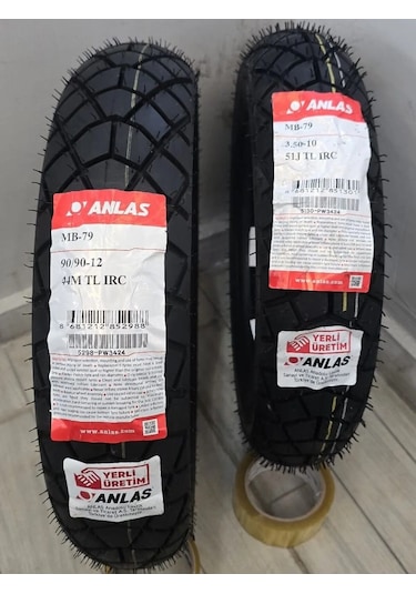 Anlaşh/ırc Anlas Irc Set 90/90-12 Ve 3.50-10 Mb79 Scooter Lastiği Ön Arka Takım