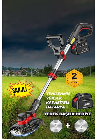 Robo 88V Şarjlı Çim Biçme Makinesi Tırpan