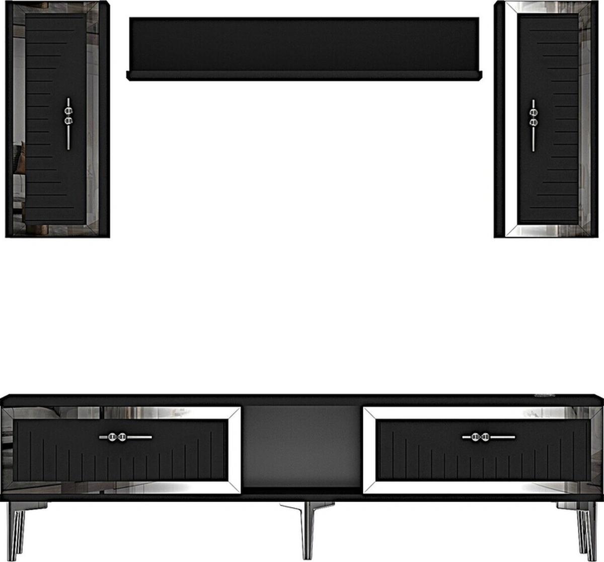 Tvr1501as - Tuna150 Tv Ünitesi Antrasit Sılver 150cm Antrasit Gümüş