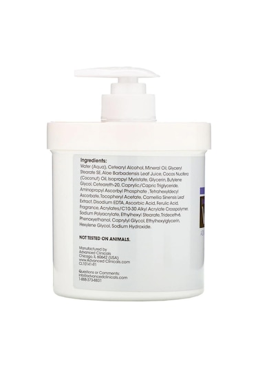 Advanced Clinicals Vitamin C Krem 454 G