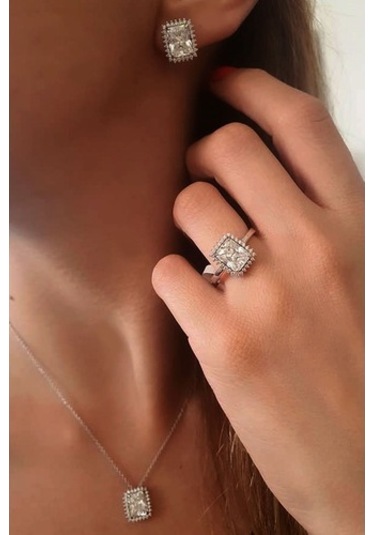 Sky Dıamond Gümüş Lüks Takı Seti (516767273)