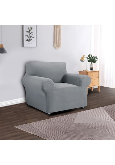 Geeroyoo Süt İpek Kumaşlı Kaymaz Koltuk Kılıfı - Yıkanabilir, Çocuk Ve Evcil Hayvan Dostu Çeşitli Renk Ve Boy Seçenekleri Açık Gri