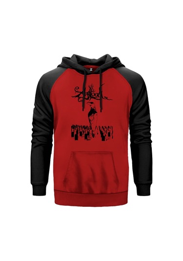 Agalloch Crown Kırmızı Reglan Kol Unisex Sweatshirt Hoodie Kırmızı