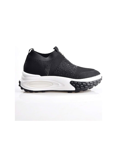 Guja 25y305-4 Kadın Taşlı Sneaker Ayakkabı Siyah Beyaz